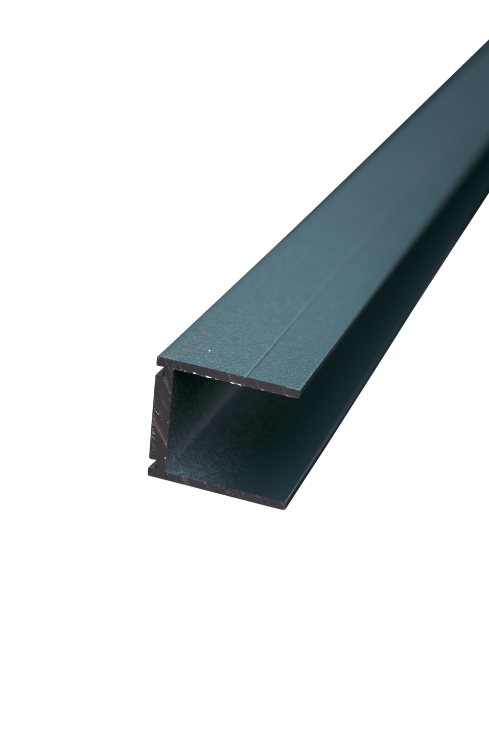 Aluminium u-profiel met binnengleuf van 28mm l200cm ral 7016